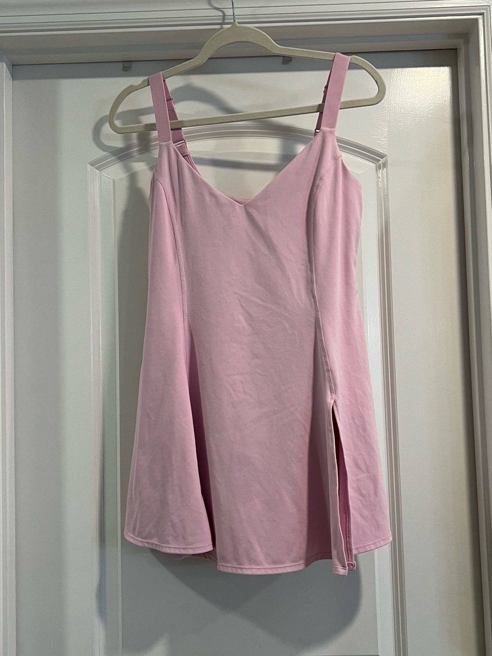 Light Pink V-Neck Adjustable Strap Camisole Dress